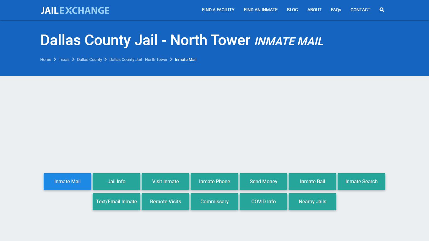Dallas County Jail - North Tower Inmate Mail Policies